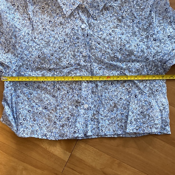 Zara Tops Zara Floral Organza Button Down Blouse Poshmark